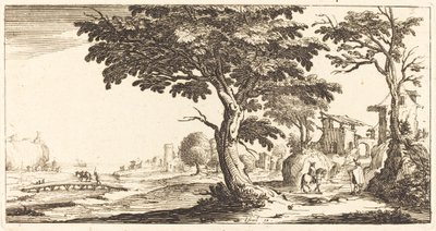 Landskab af After Jacques Callot