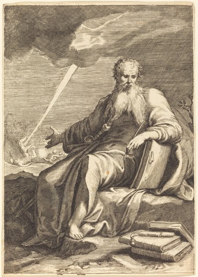 Saint Paul, siddende af After Jacques Callot