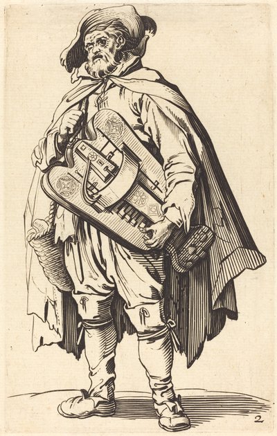 Hurdy-Gurdy-spilleren af After Jacques Callot