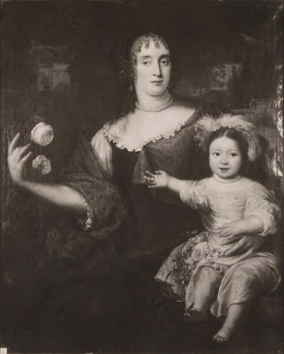 Dobbeltportræt af Maria van Berckel (1631-1796) og hendes datter af After Jan de Baen