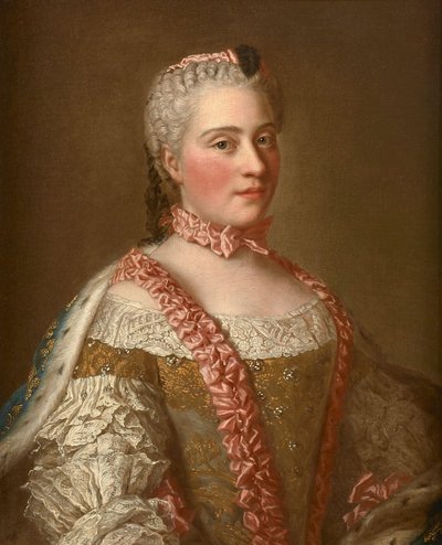 Efter Jean Étienne Liotard - Portræt af Marie-Josèphe de Saxe af after Jean Etienne Liotard