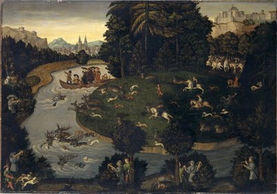 Hjortejagt af after Lucas Cranach the Elder