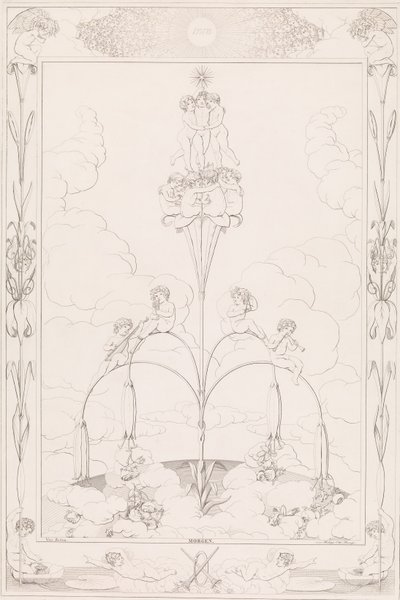 Morgen, fra serien The Times of the Day, 1807. af After Philipp Otto Runge