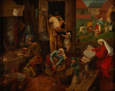 En alkymist af After Pieter Brueghel the Elder