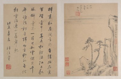 Landskaber, dateret 1688. af After Zheng Min