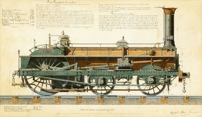 Højhastighedslokomotiv, 1864 af Agapele Jemeppes