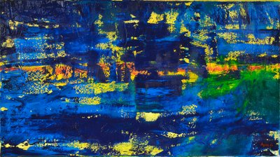 Flow 1, 2018 (olie på lærred) af Agnes Girardon