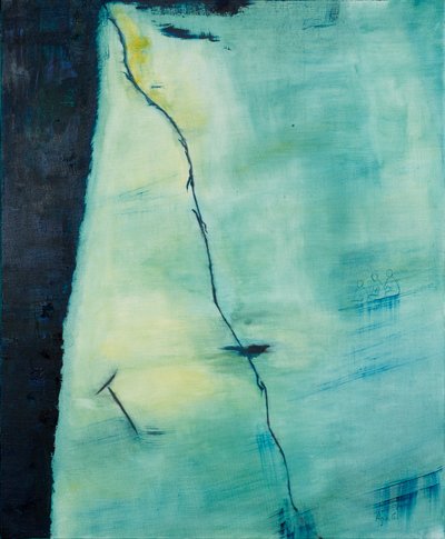 Fracture, 2018 (olie på lærred) af Agnes Girardon