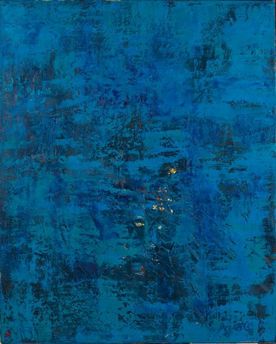The Witness, 2019 (olie på lærred) af Agnes Girardon