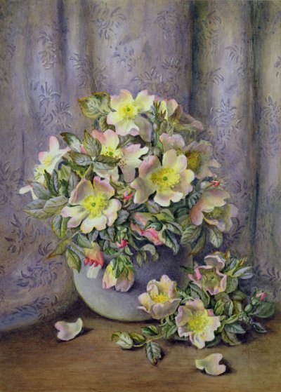 Stilleben af roser af Agnes Louise Holding