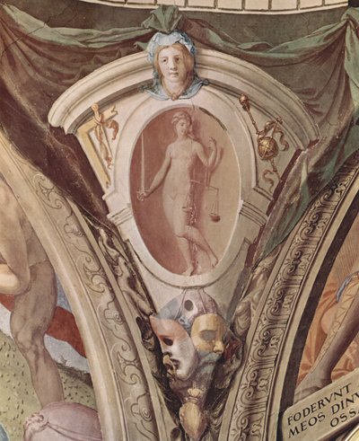 Allegorier af kardinaldyderne. Fresker i Eleonora Da Toledos kapel af Agnolo Bronzino