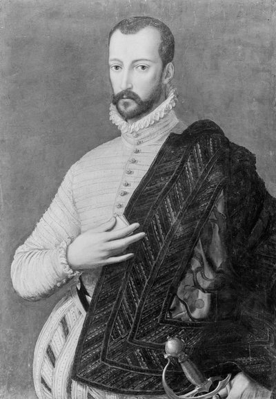 Portræt af en mand af Agnolo Bronzino