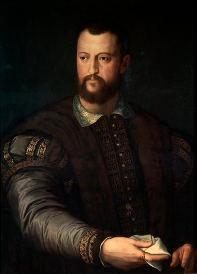 Portræt af storhertug af Toscana Cosimo I de Medici, 1519-1574, efter 1560. af Agnolo Bronzino