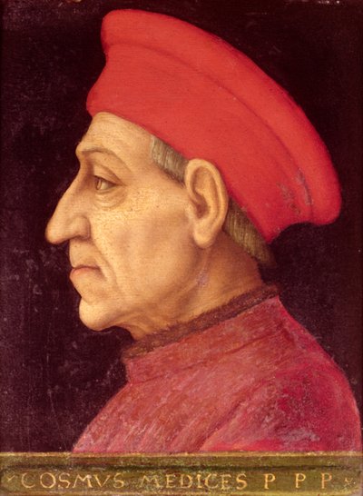 Posthumt portræt af Cosimo af Giovanni de Medici, ca. 1565-69 (olie på tin) af Agnolo Bronzino