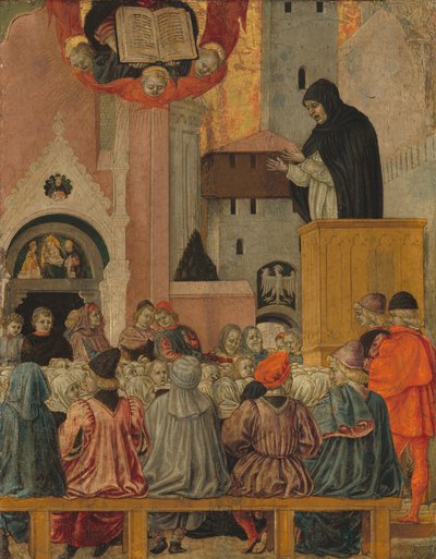 En Dominikansk forkyndelse, ca. 1470 (tempera på poppelpanel) af Agnolo degli Erri