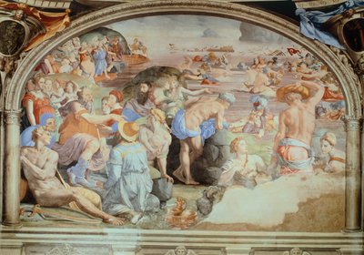 Krydser Røde Hav, fresko af Agnolo Bronzino (1503-1572). Kapel af Eleonora af Toledo, Palazzo Vecchio, Firenze. Italien af Agnolo Bronzino