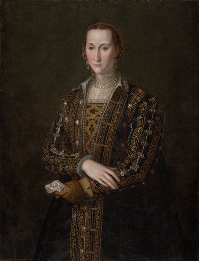 Eleonora di Toledo (1522-1562), omkring 1560 (olie på lærred, overført fra panel) af Agnolo Bronzino