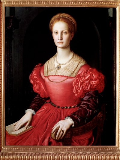Portræt af Lucrezia Panciatichi, hustru til Bartolomeo Panciatichi (olie på lærred) af Agnolo di Cosimo Bronzino