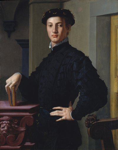 Portræt af en ung mand, ca. 1530 (olie på træ) af Agnolo Bronzino