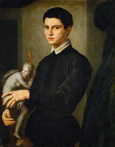 Portræt af en ung billedhugger ... af Agnolo di Cosimo Bronzino