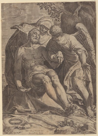 Kristi klagesang [Pietà] af Agostino Carracci