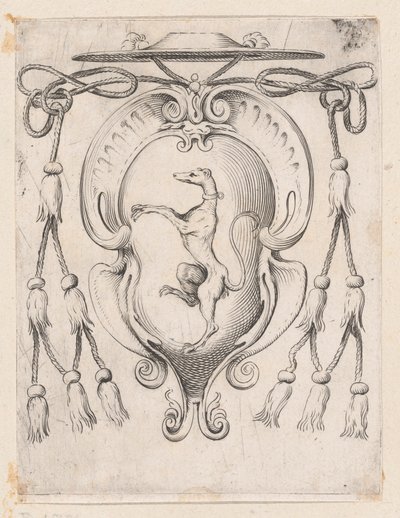 Våbenskjold fra en kardinal af Sampieri-familien, 1590-95. af Agostino Carracci