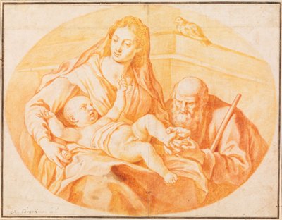 Den hellige familie af Agostino Carracci