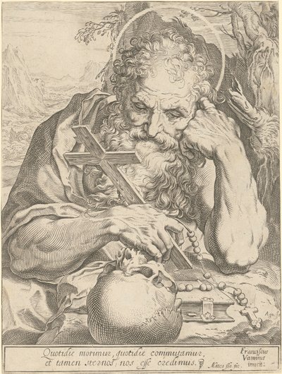 Sankt Hieronymus af Agostino Carracci