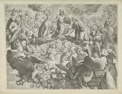 Sankt Justina af Padovas martyrium (øverste halvdel) af Agostino Carracci
