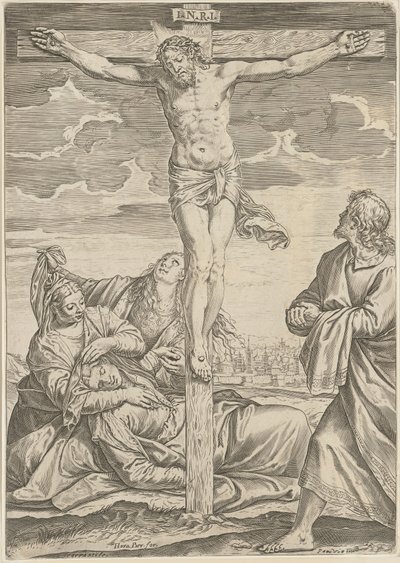 Korsfæstelse af Agostino Carracci
