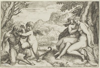 Kærligheden overvinder alt af Agostino Carracci