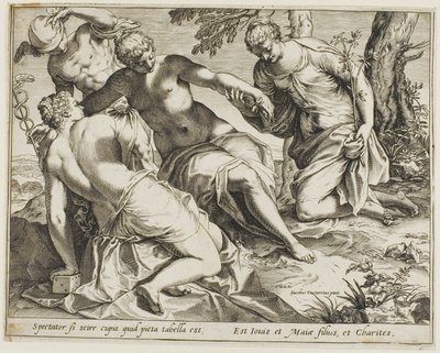 Merkur og nåde af Agostino Carracci