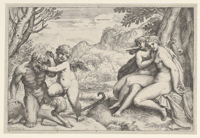 Kærlighed overvinder alt, 1599. af Agostino Carracci
