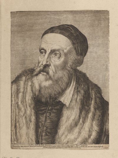 Portræt af maleren Tizian af Agostino Carracci