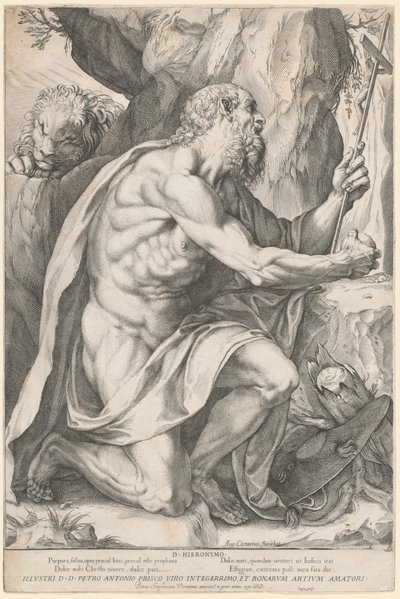 Sankt Jerome af Agostino Carracci