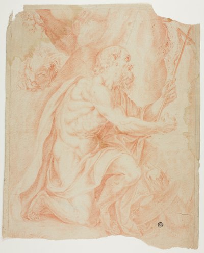 Sankt Jerome af Agostino Carracci