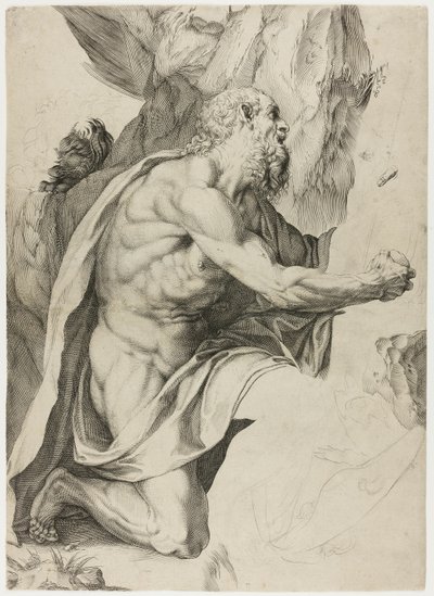 Sankt Hieronymus i anger af Agostino Carracci
