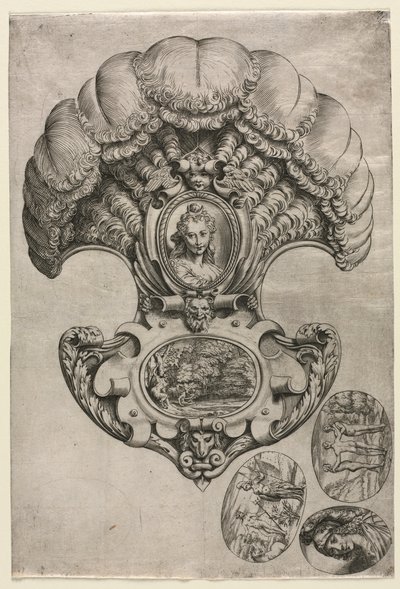 The Fan LEventail, ca. 1589-1595. af Agostino Carracci