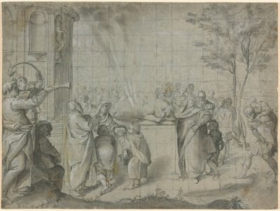 Pelias ofring til Neptun af Agostino Carracci