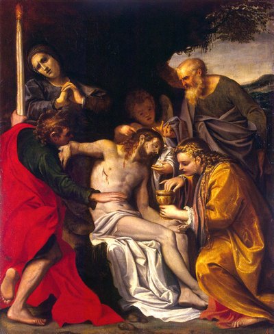 Kristi klagesang af Agostino Carracci