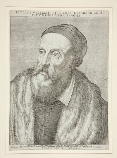 Tiziano Vecelli (Titian) af Agostino Carracci