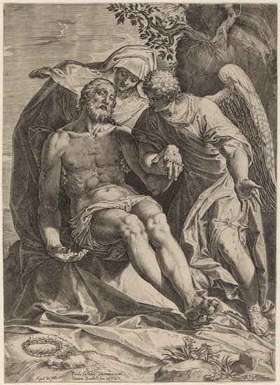 Medfølelse af Agostino Carracci after Veronese