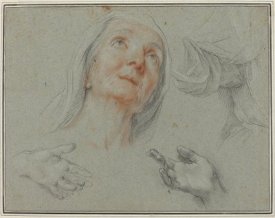 Studier for Saint Anne i "Uddannelse af Jomfruen" af Agostino Masucci