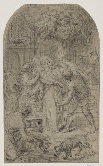 Sankt Lawrences martyrium af Agostino Masucci