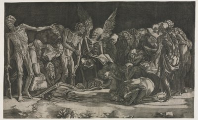 Allegori om død og berømmelse, 1518. af Agostino Musi
