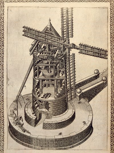 Vindmølle af Agostino Ramelli
