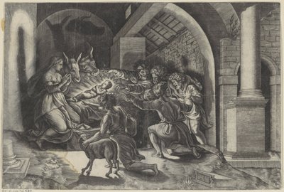 Tilbedelse af hyrderne af Agostino Veneziano