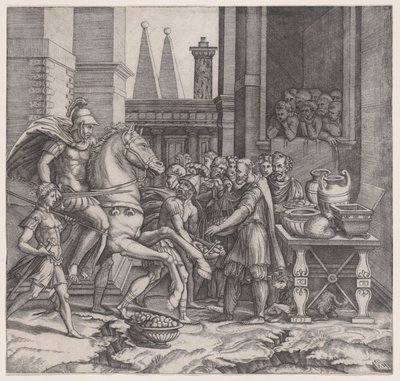 Camillus, dateret 1531. af Agostino Veneziano