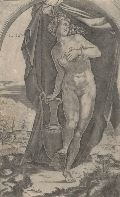 Cleopatra, dateret 1515. af Agostino Veneziano