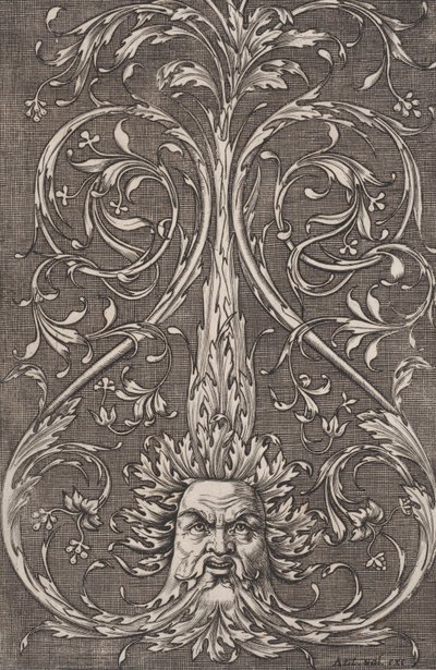 Ornamental panel, ca. 1514-36. af Agostino Veneziano